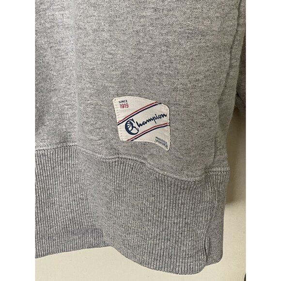 Todd Snyder x Champion Grey Banded Arm Stripe V Crewneck Sweatshirt Large - Picture 2 of 14